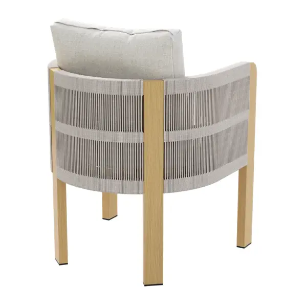 7 Pieces Aluminum Outdoor Dining Set with Extendable Top Table Woven Armchair for 6 - Image 7