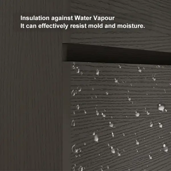800mm Black & White Floating Bathroom Vanity Faux Marble Top Ceramic Countertop Basin - Image 13