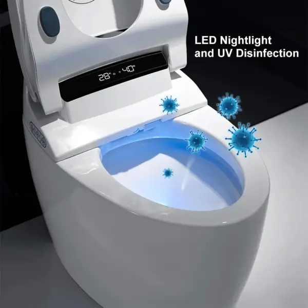 Modern Smart One-Piece Elongated Automatic Toilet & Bidet with Seat Horizontal Outlet - Image 19