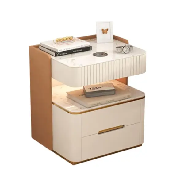 Vailora Modern Smart Nightstand with Wireless Charger & Sensor Light Bluetooth Speakers - Image 12