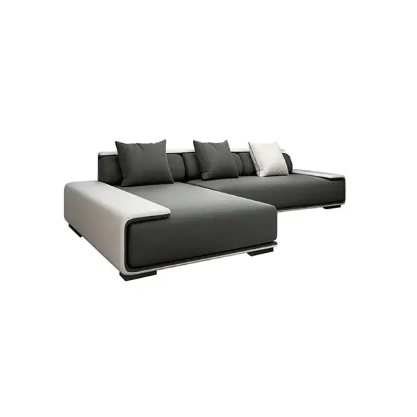 Doart 112" Cotton & Linen 4-Seater Modern Corner Modular Sectional Sofa L-Shaped - Image 8