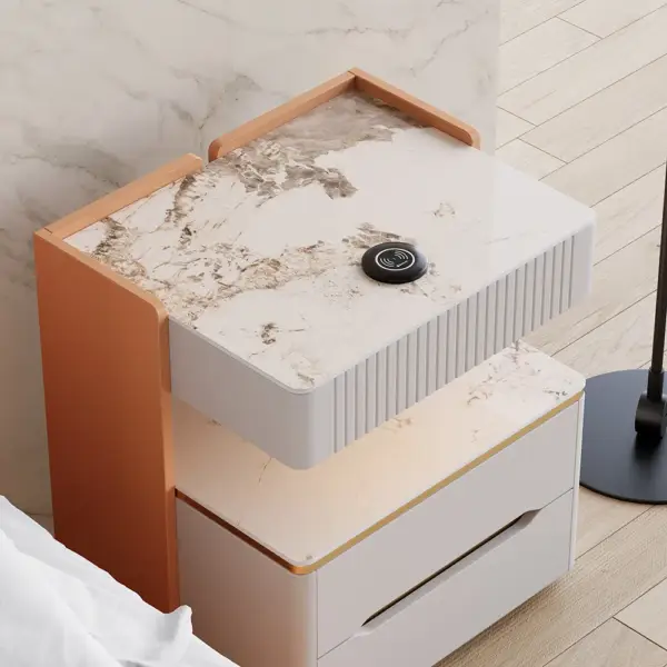 Vailora Modern Smart Nightstand with Wireless Charger & Sensor Light Bluetooth Speakers - Image 4