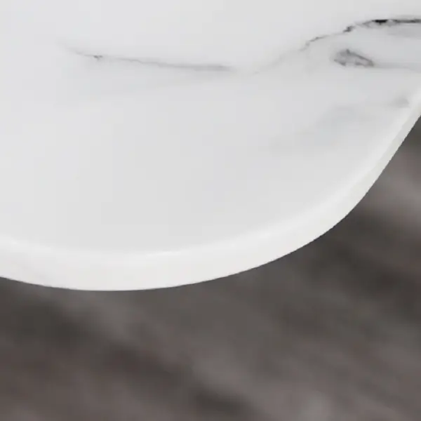 2000mm Modern Rectangular White Sintered Stone Dining Table with Metal X-Base - Image 10
