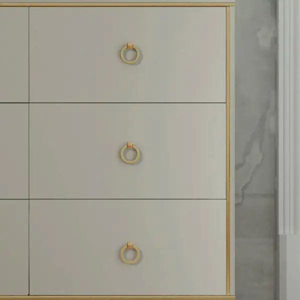 1600mm Contemporary 9-Drawer Champagne Bedroom Dresser for Storage in Gold - Image 6