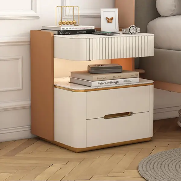 Vailora Modern Smart Nightstand with Wireless Charger & Sensor Light Bluetooth Speakers - Image 6