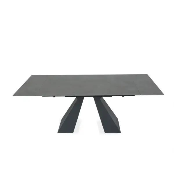Minimalist Retractable Rock Slab Rectangular Luxury Folding Dining Table - Image 5