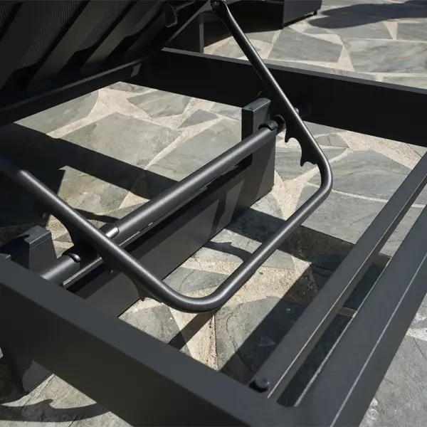 4 Pieces Modern L Shape Outdoor Sectional Sofa Set with Wood Coffee Table in Gray - Image 12
